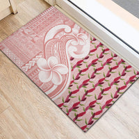 Samoa Teuila Rubber Doormat Pink Samoan Siapo Motifs LT05 - Polynesian Pride