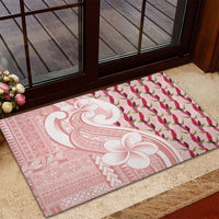 Samoa Teuila Rubber Doormat Pink Samoan Siapo Motifs LT05 - Polynesian Pride