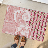 Samoa Teuila Rubber Doormat Pink Samoan Siapo Motifs LT05 - Polynesian Pride