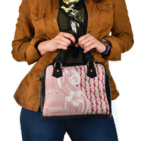 Samoa Teuila Shoulder Handbag Pink Samoan Siapo Motifs LT05 - Polynesian Pride