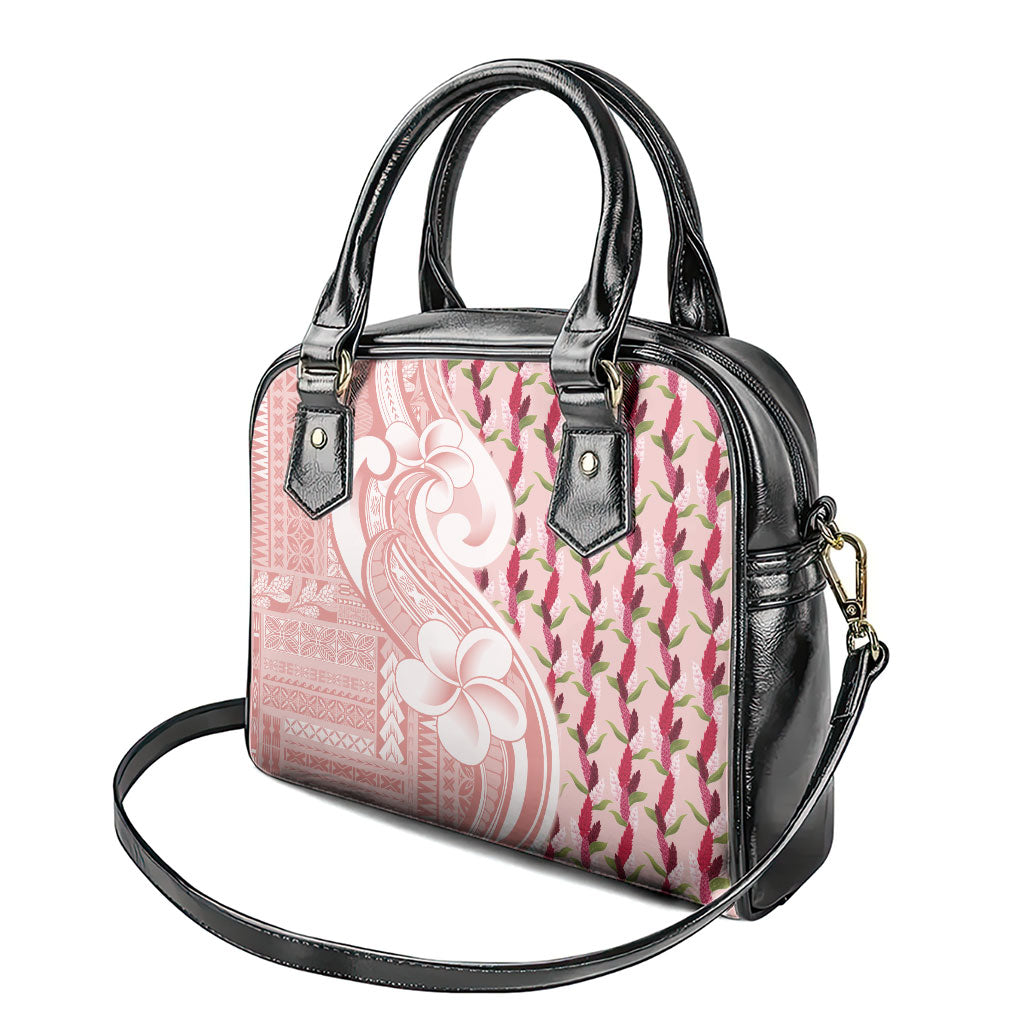 Samoa Teuila Shoulder Handbag Pink Samoan Siapo Motifs LT05 - Polynesian Pride