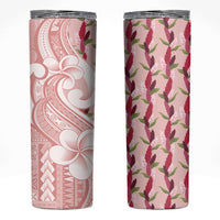Samoa Teuila Skinny Tumbler Pink Samoan Siapo Motifs LT05 Pink - Polynesian Pride
