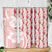 Samoa Teuila Skinny Tumbler Pink Samoan Siapo Motifs LT05 - Polynesian Pride