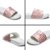Samoa Teuila Slide Sandals Pink Samoan Siapo Motifs LT05 - Polynesian Pride