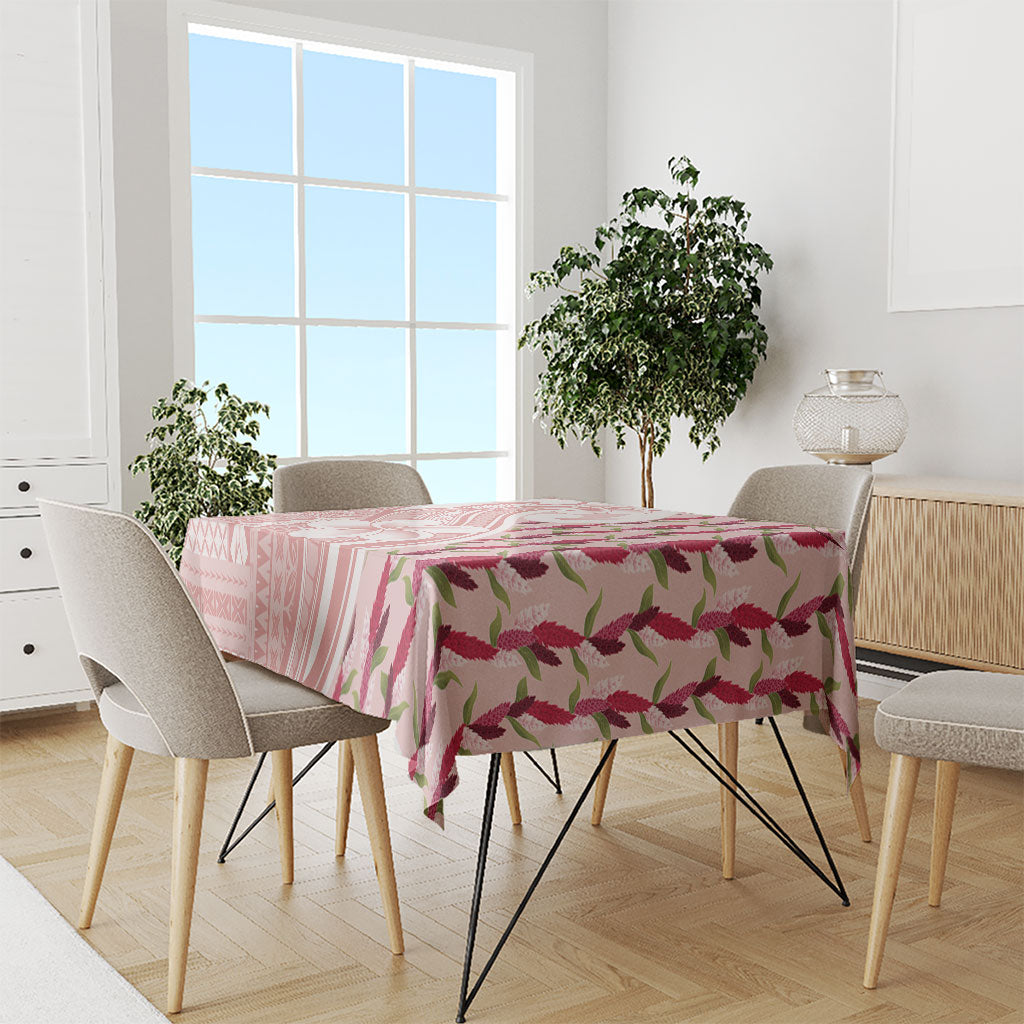 Samoa Teuila Tablecloth Pink Samoan Siapo Motifs LT05 - Polynesian Pride