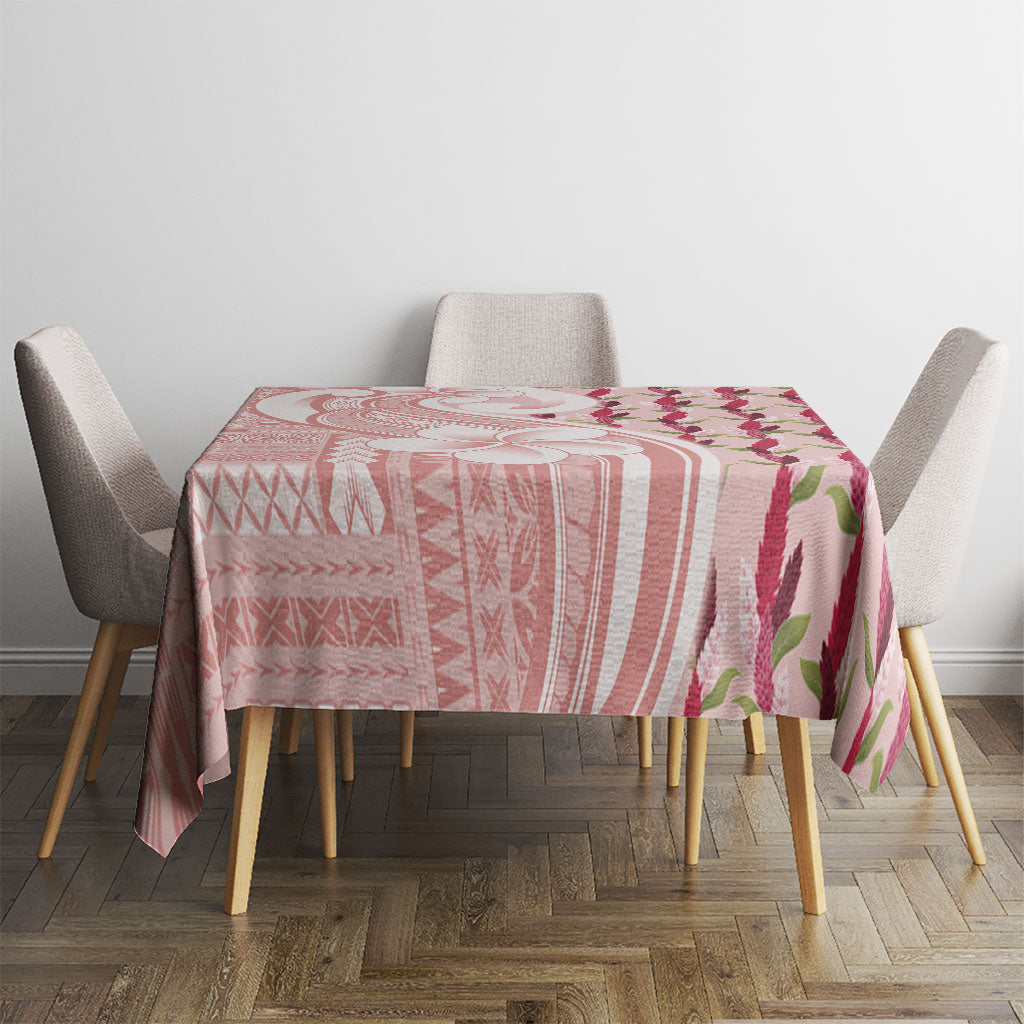 Samoa Teuila Tablecloth Pink Samoan Siapo Motifs LT05 - Polynesian Pride