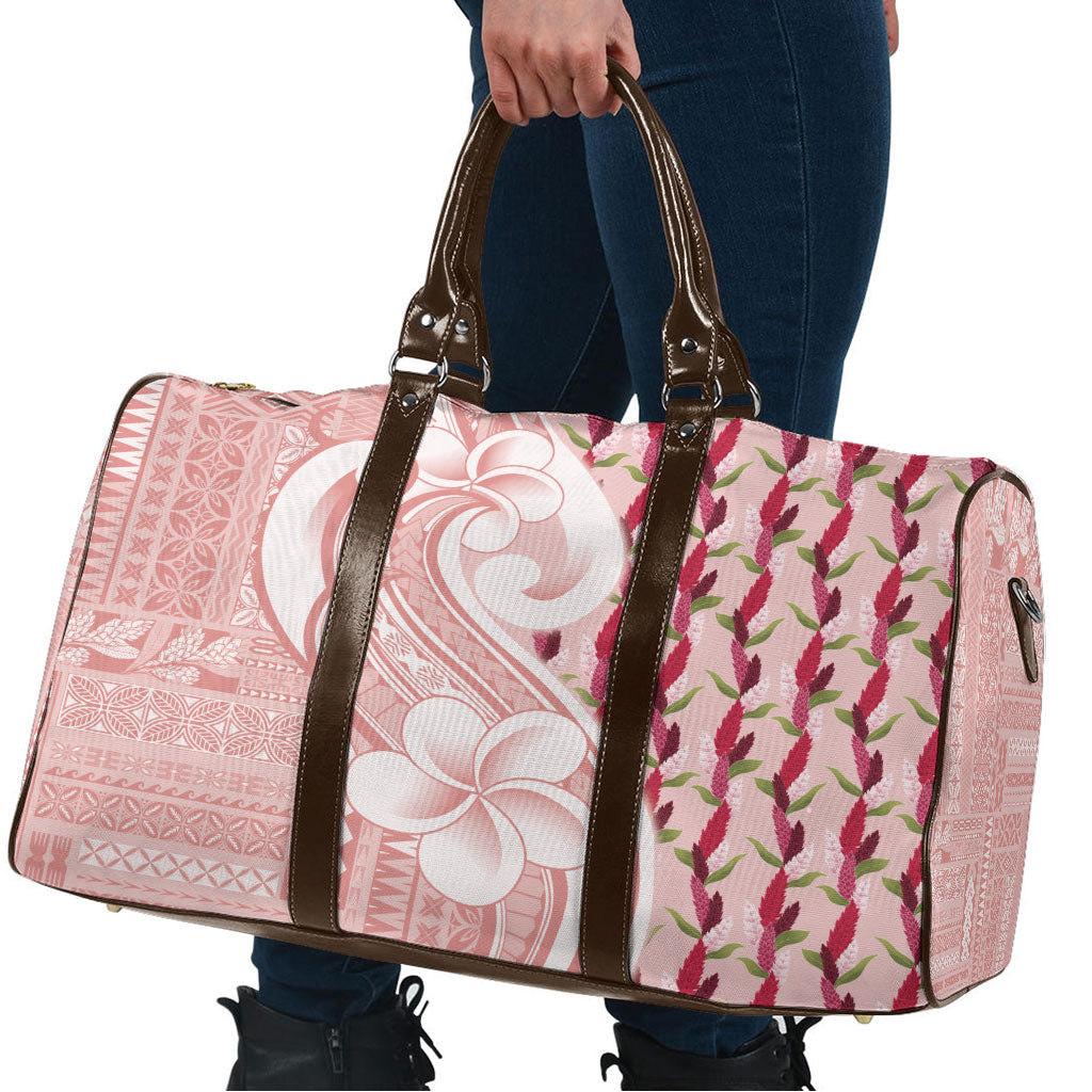 Samoa Teuila Travel Bag Pink Samoan Siapo Motifs LT05 - Polynesian Pride