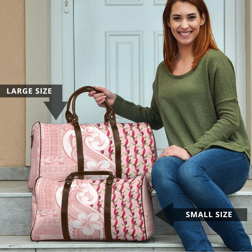 Samoa Teuila Travel Bag Pink Samoan Siapo Motifs LT05 - Polynesian Pride