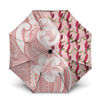 Samoa Teuila Umbrella Pink Samoan Siapo Motifs LT05 One Size Folded 11.42 inch Opened Diameter 37.4 inch Pink - Polynesian Pride
