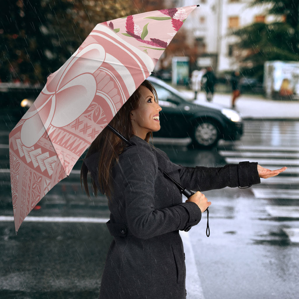 Samoa Teuila Umbrella Pink Samoan Siapo Motifs LT05 - Polynesian Pride