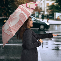 Samoa Teuila Umbrella Pink Samoan Siapo Motifs LT05 - Polynesian Pride
