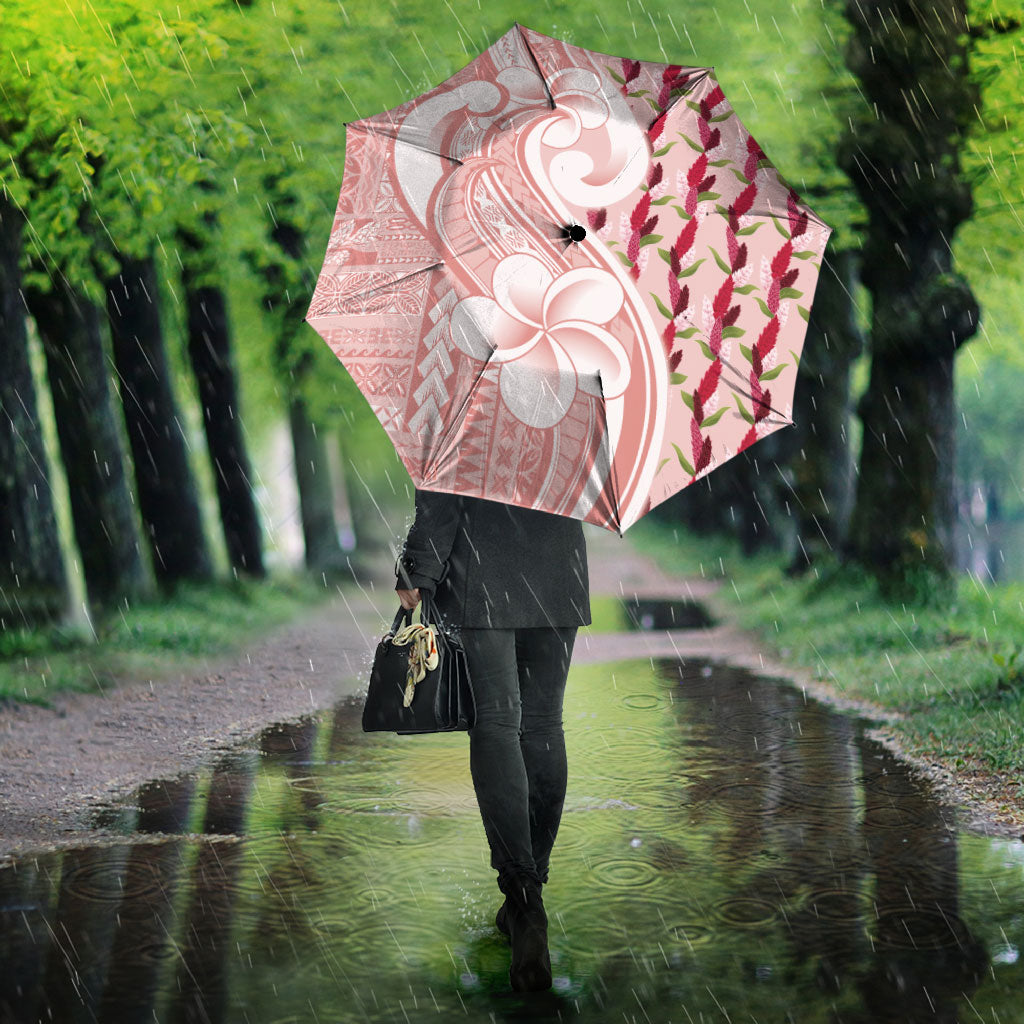 Samoa Teuila Umbrella Pink Samoan Siapo Motifs LT05 - Polynesian Pride