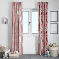 Samoa Teuila Window Curtain Pink Samoan Siapo Motifs LT05 - Polynesian Pride