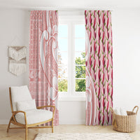 Samoa Teuila Window Curtain Pink Samoan Siapo Motifs LT05 - Polynesian Pride