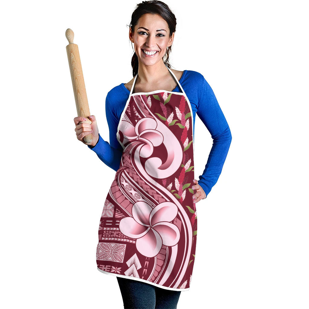 Samoa Teuila Apron Maroon Samoan Siapo Motifs LT05 - Polynesian Pride