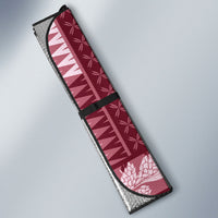 Samoa Teuila Auto Sun Shade Maroon Samoan Siapo Motifs LT05 - Polynesian Pride