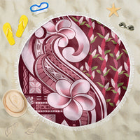 Samoa Teuila Beach Blanket Maroon Samoan Siapo Motifs LT05 One Size 150cm Maroon - Polynesian Pride