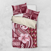 Samoa Teuila Bedding Set Maroon Samoan Siapo Motifs LT05 US Twin 172cm x 218cm Maroon - Polynesian Pride