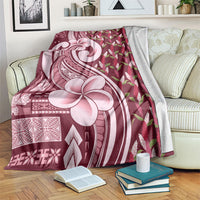 Samoa Teuila Blanket Maroon Samoan Siapo Motifs LT05 Maroon - Polynesian Pride