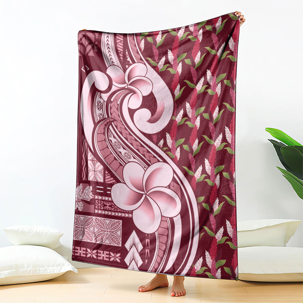 Samoa Teuila Blanket Maroon Samoan Siapo Motifs LT05 - Polynesian Pride