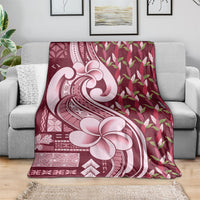 Samoa Teuila Blanket Maroon Samoan Siapo Motifs LT05 - Polynesian Pride
