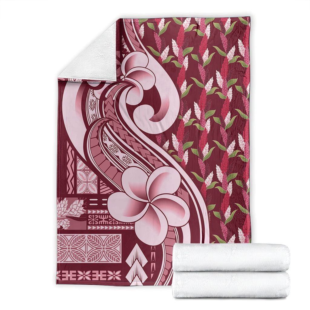 Samoa Teuila Blanket Maroon Samoan Siapo Motifs LT05 - Polynesian Pride