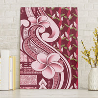Samoa Teuila Canvas Wall Art Maroon Samoan Siapo Motifs LT05 Without Frame Maroon - Polynesian Pride