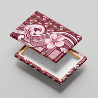 Samoa Teuila Canvas Wall Art Maroon Samoan Siapo Motifs LT05 - Polynesian Pride
