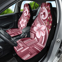 Samoa Teuila Car Seat Cover Maroon Samoan Siapo Motifs LT05 - Polynesian Pride