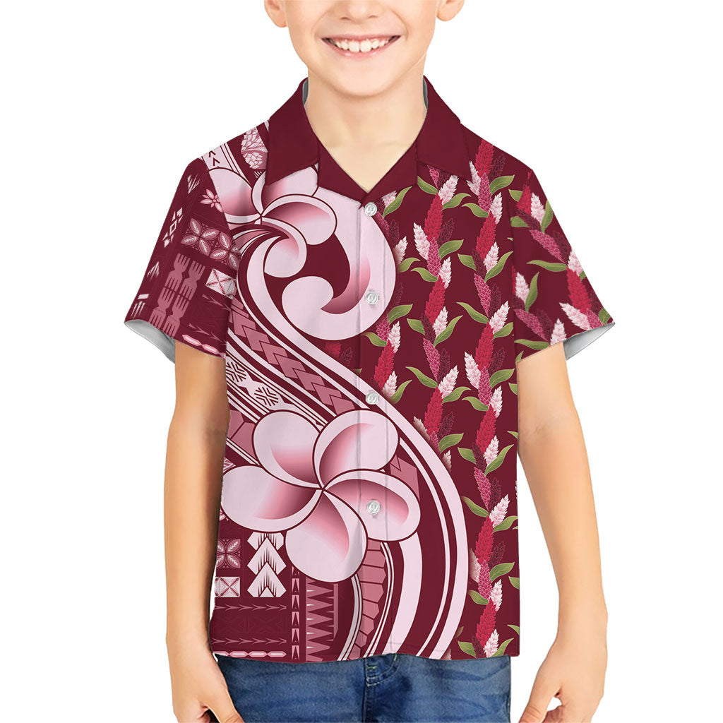 Samoa Teuila Hawaiian Shirt Maroon Samoan Siapo Motifs LT05 - Polynesian Pride