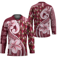 Samoa Teuila Hockey Jersey Maroon Samoan Siapo Motifs LT05 - Polynesian Pride