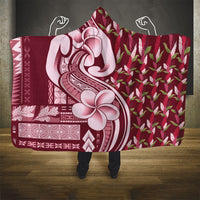 Samoa Teuila Hooded Blanket Maroon Samoan Siapo Motifs LT05 - Polynesian Pride