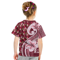 Samoa Teuila Kid T Shirt Maroon Samoan Siapo Motifs LT05 - Polynesian Pride
