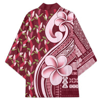 Samoa Teuila Kimono Maroon Samoan Siapo Motifs LT05 - Polynesian Pride