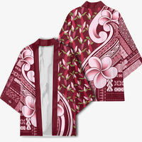 Samoa Teuila Kimono Maroon Samoan Siapo Motifs LT05 - Polynesian Pride