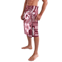 Samoa Teuila Lavalava Maroon Samoan Siapo Motifs LT05 - Polynesian Pride