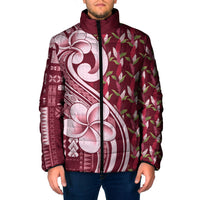 Samoa Teuila Padded Jacket Maroon Samoan Siapo Motifs LT05 Men Maroon - Polynesian Pride