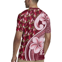 Samoa Teuila Rugby Jersey Maroon Samoan Siapo Motifs LT05 - Polynesian Pride