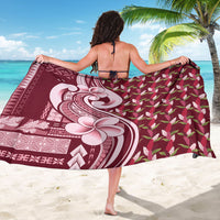 Samoa Teuila Sarong Maroon Samoan Siapo Motifs LT05 - Polynesian Pride