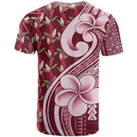 Samoa Teuila T Shirt Maroon Samoan Siapo Motifs LT05 - Polynesian Pride