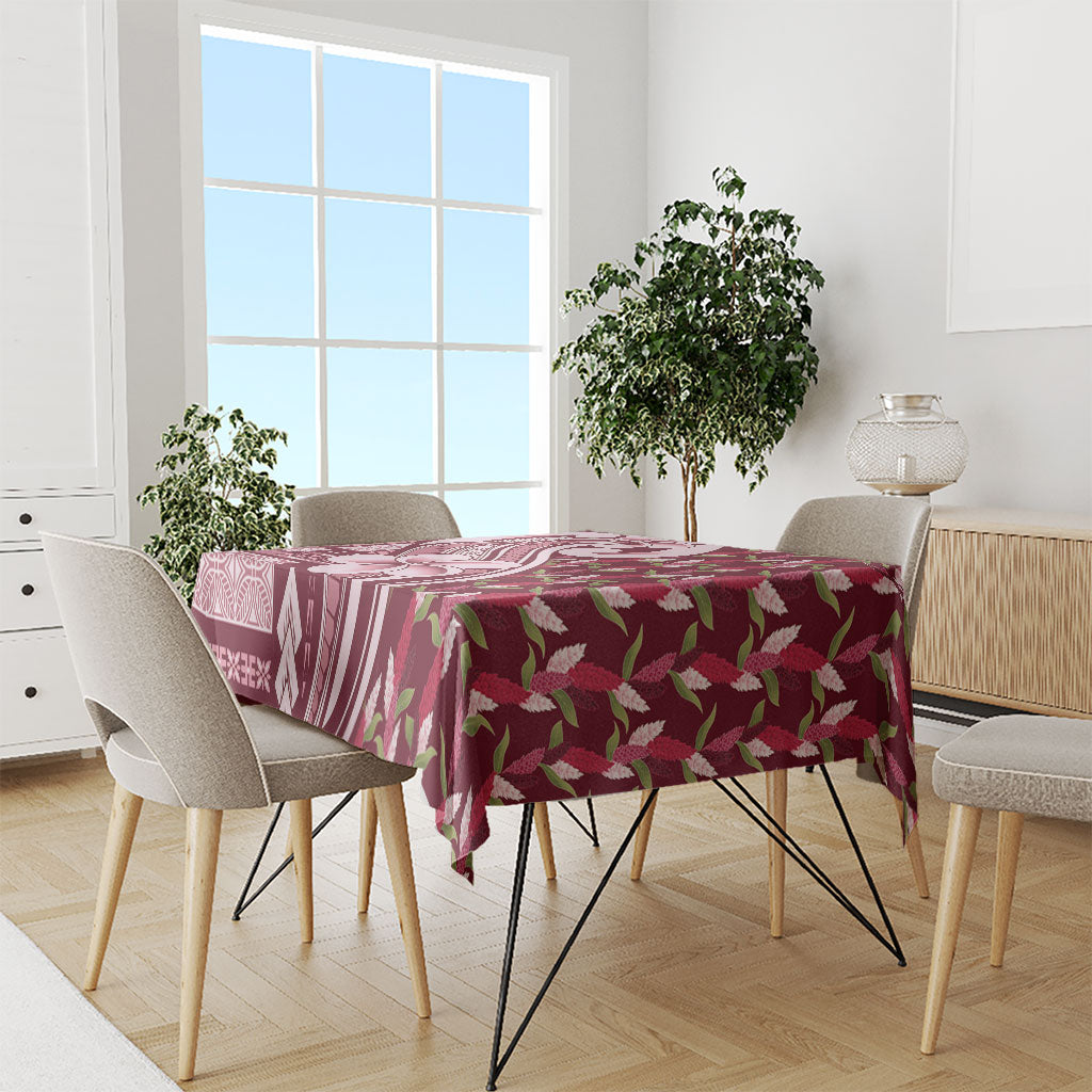 Samoa Teuila Tablecloth Maroon Samoan Siapo Motifs LT05 - Polynesian Pride