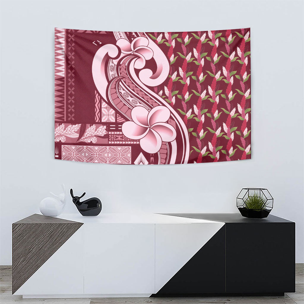 Samoa Teuila Tapestry Maroon Samoan Siapo Motifs LT05 - Polynesian Pride