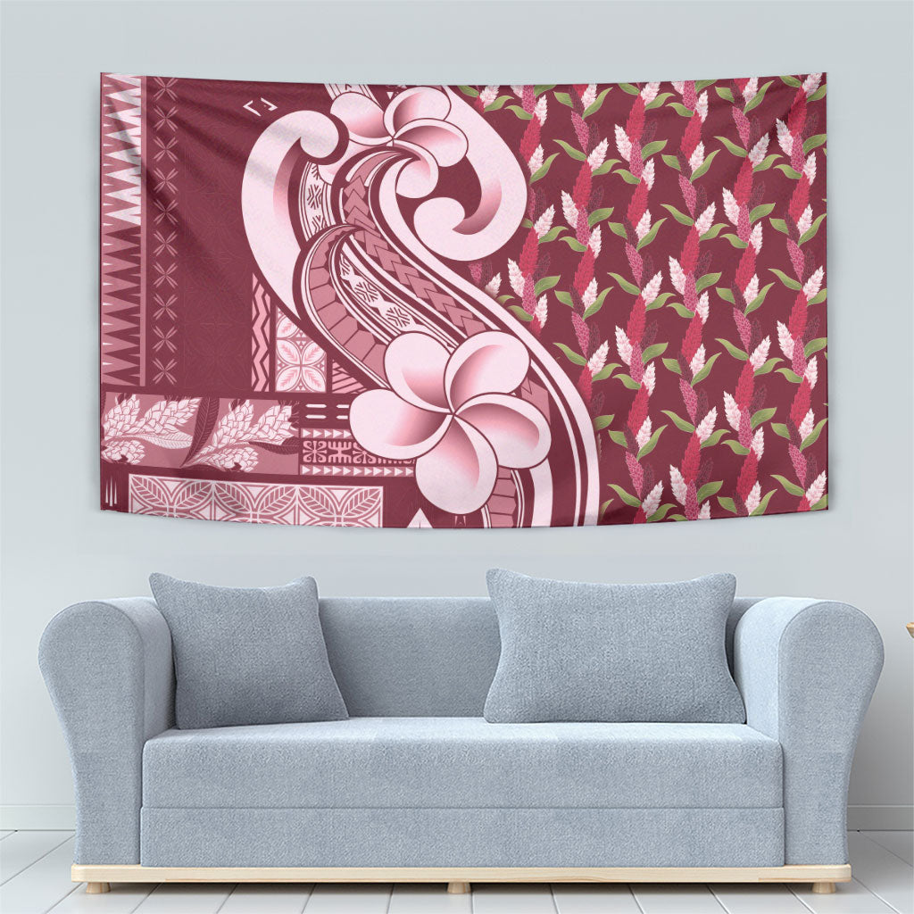 Samoa Teuila Tapestry Maroon Samoan Siapo Motifs LT05 - Polynesian Pride