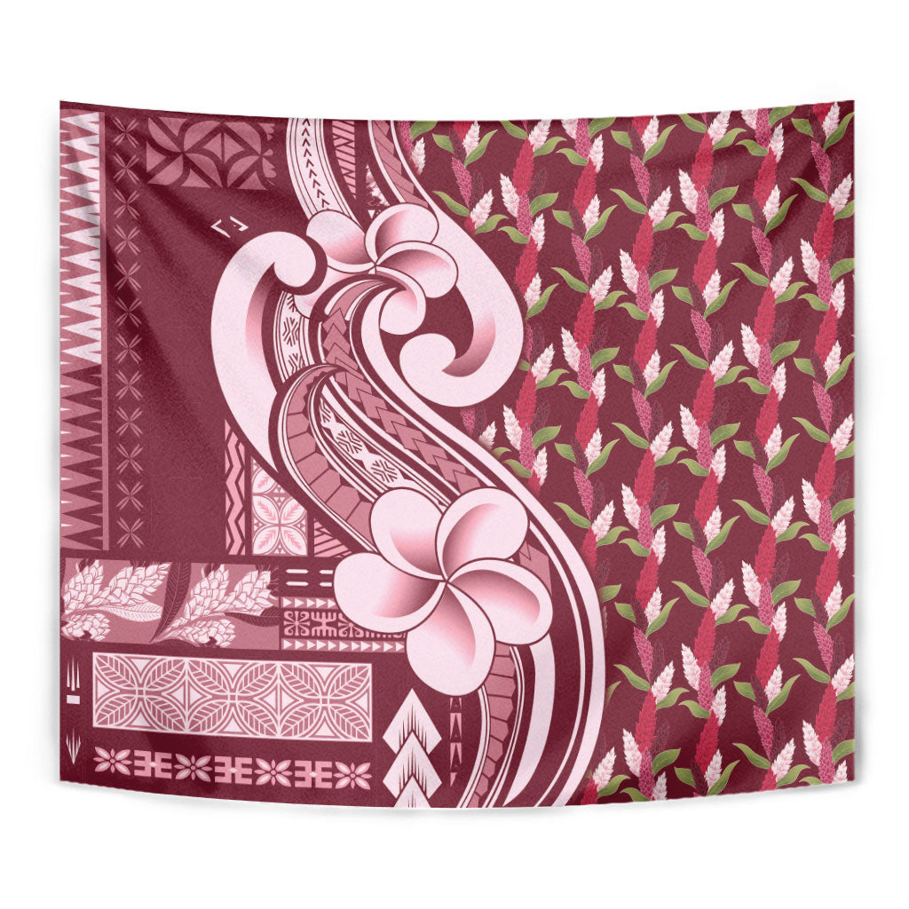 Samoa Teuila Tapestry Maroon Samoan Siapo Motifs LT05 - Polynesian Pride