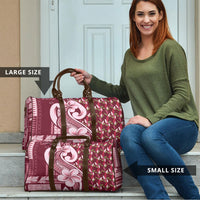 Samoa Teuila Travel Bag Maroon Samoan Siapo Motifs LT05 - Polynesian Pride