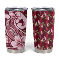 Samoa Teuila Tumbler Cup Maroon Samoan Siapo Motifs LT05 Maroon - Polynesian Pride