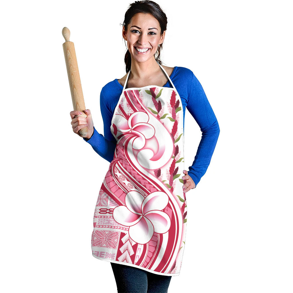Samoa Teuila Apron White Samoan Siapo Motifs LT05 - Polynesian Pride