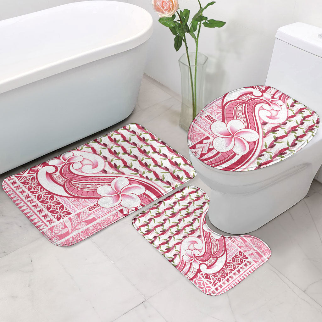 Samoa Teuila Bathroom Set White Samoan Siapo Motifs LT05 - Polynesian Pride