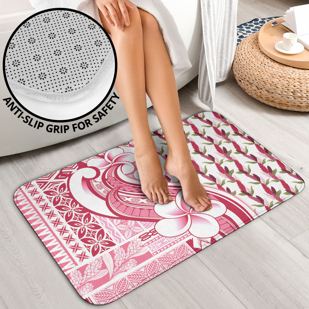 Samoa Teuila Bathroom Set White Samoan Siapo Motifs LT05 - Polynesian Pride