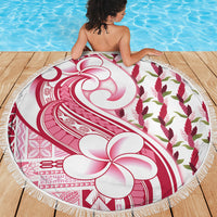 Samoa Teuila Beach Blanket White Samoan Siapo Motifs LT05 - Polynesian Pride